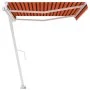 Toldo de pie automático naranja y marrón 450x300 cm de vidaXL, Toldos - Ref: Foro24-3069570, Precio: 505,65 €, Descuento: %
