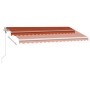 Toldo de pie automático naranja y marrón 450x300 cm de vidaXL, Toldos - Ref: Foro24-3069570, Precio: 557,97 €, Descuento: %