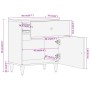 Mesita de noche madera maciza de mango 50x33x60 cm de , Mesitas de noche - Ref: Foro24-358256, Precio: 71,64 €, Descuento: %