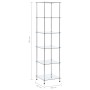 Estantería 6 niveles cristal templado transparente 40x40x160 cm en Librerías y estanterías | Comprar online en Foru.es