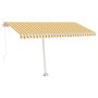 Toldo de pie manual retráctil amarillo y blanco 400x350 cm de vidaXL, Toldos - Ref: Foro24-3069618, Precio: 463,90 €, Descuen...