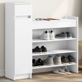 Mueble zapatero madera de ingeniería blanco 100,5x28x100 cm de , Zapateros y organizadores de calzado - Ref: Foro24-840422, P...