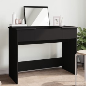 Tocador con espejo negro 100x45x76 cm de , Tocadores para dormitorios - Ref: Foro24-840696, Precio: 136,83 €, Descuento: %