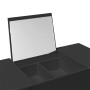Tocador con espejo negro 100x45x76 cm de , Tocadores para dormitorios - Ref: Foro24-840696, Precio: 136,83 €, Descuento: %