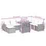 Set de sofás de jardín 9 pzas con cojines ratán sintético beige en Conjuntos de jardín | Comprar online en Foru.es