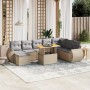 Set de sofás de jardín 9 pzas con cojines ratán sintético beige en Conjuntos de jardín | Comprar online en Foru.es