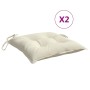 Cojines de silla de jardín 2 uds tela Oxford crema 50x50x7 cm de , Cojines para sillas y sofás - Ref: Foro24-361513, Precio: ...