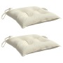 Cojines de silla de jardín 2 uds tela Oxford crema 50x50x7 cm de , Cojines para sillas y sofás - Ref: Foro24-361513, Precio: ...