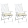 Cojines de silla de jardín 2 uds tela Oxford crema 50x50x7 cm de , Cojines para sillas y sofás - Ref: Foro24-361513, Precio: ...