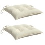 Cojines de silla de jardín 2 uds tela Oxford crema 40x40x7 cm de , Cojines para sillas y sofás - Ref: Foro24-361456, Precio: ...