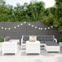 Juego de sofás de jardín 7 pzas madera maciza de pino blanco de , Conjuntos de jardín - Ref: Foro24-3250533, Precio: 562,90 €...