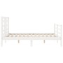 Estructura de cama con cabecero madera maciza blanco 140x190 cm de vidaXL, Camas y somieres - Ref: Foro24-3194682, Precio: 13...