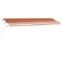 Toldo de pie retráctil manual naranja y marrón 600x300 cm de vidaXL, Toldos - Ref: Foro24-3069600, Precio: 638,64 €, Descuent...