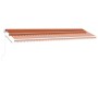 Toldo de pie retráctil manual naranja y marrón 600x300 cm de vidaXL, Toldos - Ref: Foro24-3069600, Precio: 674,96 €, Descuent...