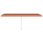 Toldo de pie retráctil manual naranja y marrón 600x300 cm de vidaXL, Toldos - Ref: Foro24-3069600, Precio: 638,64 €, Descuent...
