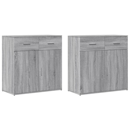 Aparadores 2 uds madera de ingeniería gris Sonoma 79x38x80 cm de , Aparadores - Ref: Foro24-3276621, Precio: 239,17 €, Descue...