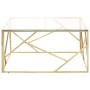 Mesa de centro dorada acero inoxidable y vidrio templado de , Mesas de centro - Ref: Foro24-349954, Precio: 263,90 €, Descuen...