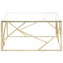 Mesa de centro dorada acero inoxidable y vidrio templado de , Mesas de centro - Ref: Foro24-349954, Precio: 263,90 €, Descuen...