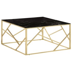 Mesa de centro dorada acero inoxidable y vidrio templado de , Mesas de centro - Ref: Foro24-349956, Precio: 231,58 €, Descuen...