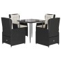 Set de muebles jardín 5 pzas con cojines ratán sintético negro de , Conjuntos de jardín - Ref: Foro24-3262827, Precio: 529,44...