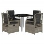Set comedor de jardín 5 pzas cojines ratán sintético gris claro de , Conjuntos de jardín - Ref: Foro24-3263028, Precio: 483,0...