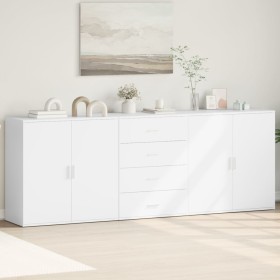 Aparadores 3 uds madera contrachapada blanco de , Aparadores - Ref: Foro24-3276609, Precio: 273,54 €, Descuento: %