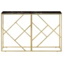 Mesa consola acero inoxidable dorado y vidrio templado de , Mesas auxiliares - Ref: Foro24-349996, Precio: 194,37 €, Descuent...