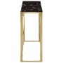 Mesa consola acero inoxidable dorado y vidrio templado de , Mesas auxiliares - Ref: Foro24-349996, Precio: 194,37 €, Descuent...