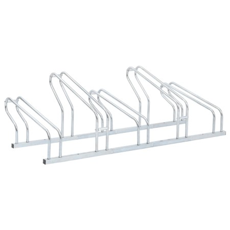 Soporte para 5 bicicletas suelo independiente acero galvanizado de , Bases y soportes para almacenar bicicletas - Ref: Foro24...