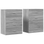 Aparadores 2 uds madera de ingeniería gris Sonoma 60x39x80 cm de , Aparadores - Ref: Foro24-3276628, Precio: 187,34 €, Descue...