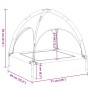 Cama para perros con dosel antracita tela oxford y acero de , Camas para perros - Ref: Foro24-172597, Precio: 33,03 €, Descue...