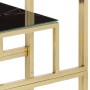 Mesa consola acero inoxidable dorado y vidrio templado de , Mesas auxiliares - Ref: Foro24-350012, Precio: 128,85 €, Descuent...