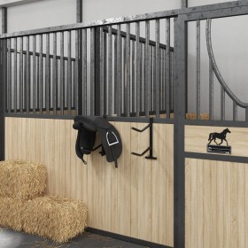 Soporte montura 2 brazos portátil con gancho brida hierro negro de , Soportes para sillas de montar - Ref: Foro24-172431, Pre...