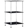 Estantería 3 niveles cristal templado negro 40x40x67 cm en Librerías y estanterías | Comprar online en Foru.es