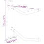 Soporte montura 2 brazos portátil con gancho brida hierro negro de , Soportes para sillas de montar - Ref: Foro24-172431, Pre...