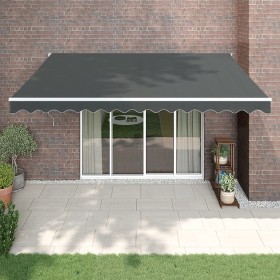 Toldo retráctil aluminio y tela gris antracita 4,5x3 m de , Toldos - Ref: Foro24-3154439, Precio: 320,71 €, Descuento: %