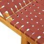 Tumbona de madera maciza de acacia y tela roja de , Tumbonas - Ref: Foro24-366508, Precio: 123,83 €, Descuento: %