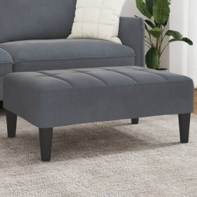 Reposapiés de terciopelo gris oscuro 77x55x31 cm de , Otomanas - Ref: Foro24-4007385, Precio: 68,72 €, Descuento: %