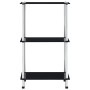 Estantería 3 niveles cristal templado negro 40x40x67 cm en Librerías y estanterías | Comprar online en Foru.es