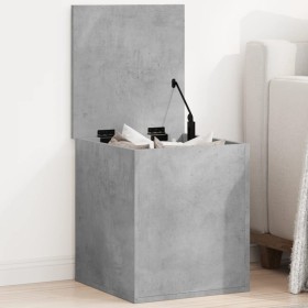 Caja de almacenaje madera ingeniería gris hormigón 40x42x46 cm de , Baúles de almacenamiento - Ref: Foro24-840649, Precio: 45...