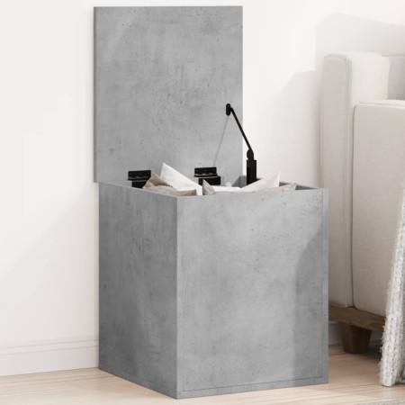 Caja de almacenaje madera ingeniería gris hormigón 40x42x46 cm de , Baúles de almacenamiento - Ref: Foro24-840649, Precio: 45...
