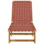 Tumbonas 2 unidades madera maciza de acacia y tela roja de , Tumbonas - Ref: Foro24-3214211, Precio: 238,12 €, Descuento: %