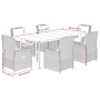 Set comedor jardín 7 pzas y cojines ratán sintético gris claro de , Conjuntos de jardín - Ref: Foro24-3262901, Precio: 973,30...