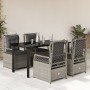 Set comedor de jardín 5 pzas cojines ratán sintético gris claro de , Conjuntos de jardín - Ref: Foro24-3263037, Precio: 513,5...