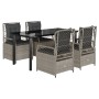 Set comedor de jardín 5 pzas cojines ratán sintético gris claro de , Conjuntos de jardín - Ref: Foro24-3263037, Precio: 513,5...