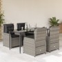 Set comedor de jardín 5 pzas cojines ratán sintético gris claro de , Conjuntos de jardín - Ref: Foro24-3262899, Precio: 573,8...