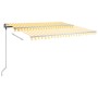 Toldo de pie manual retráctil amarillo y blanco 400x350 cm de vidaXL, Toldos - Ref: Foro24-3069818, Precio: 470,25 €, Descuen...