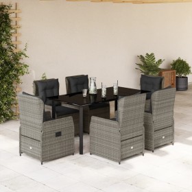 Set comedor jardín 7 pzas y cojines ratán sintético gris de , Conjuntos de jardín - Ref: Foro24-3262865, Precio: 967,96 €, De...