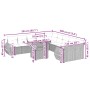 Set de sofás de jardín 11pzas con cojines ratán sintético beige en Conjuntos de jardín | Comprar online en Foru.es
