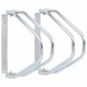 Soporte de pared para bicicletas 2 uds acero galvanizado de , Bases y soportes para almacenar bicicletas - Ref: Foro24-400860...